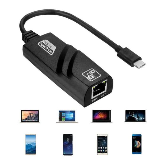 Adaptateur USB-C vers RJ45 Gigabit Ethernet – Réseau Filaire Ultra Rapide pour MacBook, Dell XPS & PC USB-C
