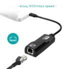 Adaptateur USB-C vers RJ45 Gigabit Ethernet – Réseau Filaire Ultra Rapide pour MacBook, Dell XPS & PC USB-C