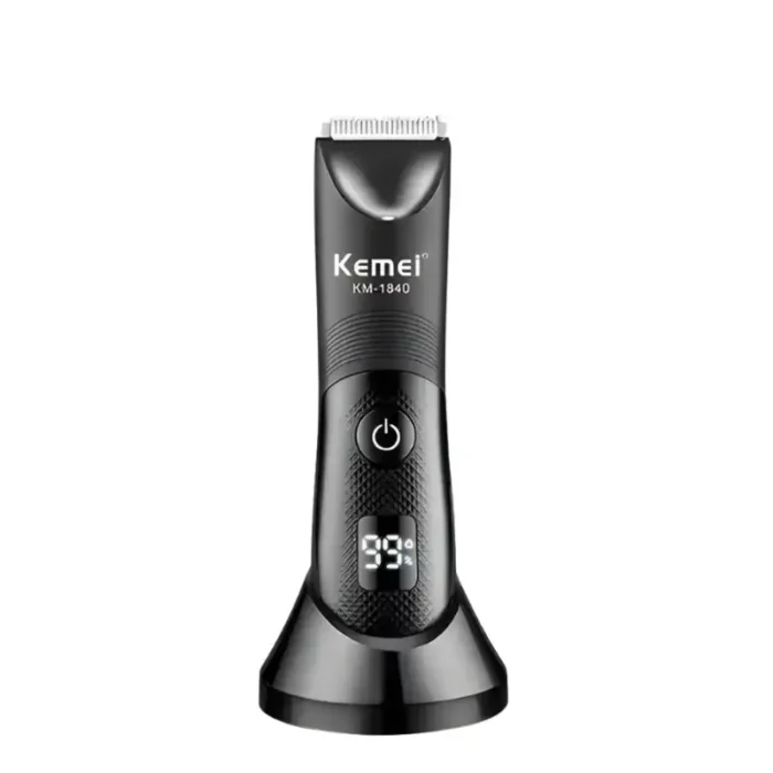 Kemei-KM-1840-Tondeuse-Rechargeable-avec-Ecran-LED Kemei Tondeuse KM-1840 – Étanchéité IPX7, Lames Céramique, Recharge Rapide USB-C & Design Ergonomique