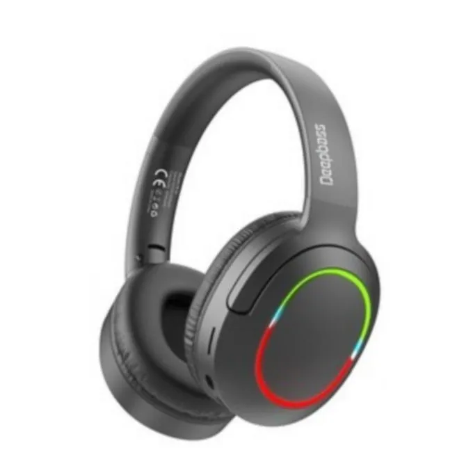 Le casque Bluetooth Deep Bass R19 Deep Bass R19 – Casque Bluetooth V5.3 Sans Fil avec Carte TF, FM Radio & Lumières RGB