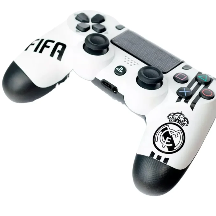 Manette PS4 REAL MADRID-2 Manette PS4 REAL MADRID Sans Fil – Haute Qualité, Design Ergonomique & Vibration Intégrée
