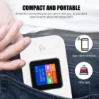 Modem Routeur Mobile 5G / 4G LTE WiFi Rechargeable – Hotspot Portable avec Carte SIM, 3000mAh, Jusqu’à 10 Utilisateurs