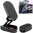 Support Magnétique Téléphone Voiture Pliable – Rotation 720°, 6 Aimants Puissants, Design Compact & Stable