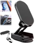 Support Magnétique Téléphone Voiture Pliable – Rotation 720°, 6 Aimants Puissants, Design Compact & Stable