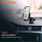 Support Voiture Riversong Flexiclip – Ventouse Robuste, Rotation 360°, Support Extensible et Universel