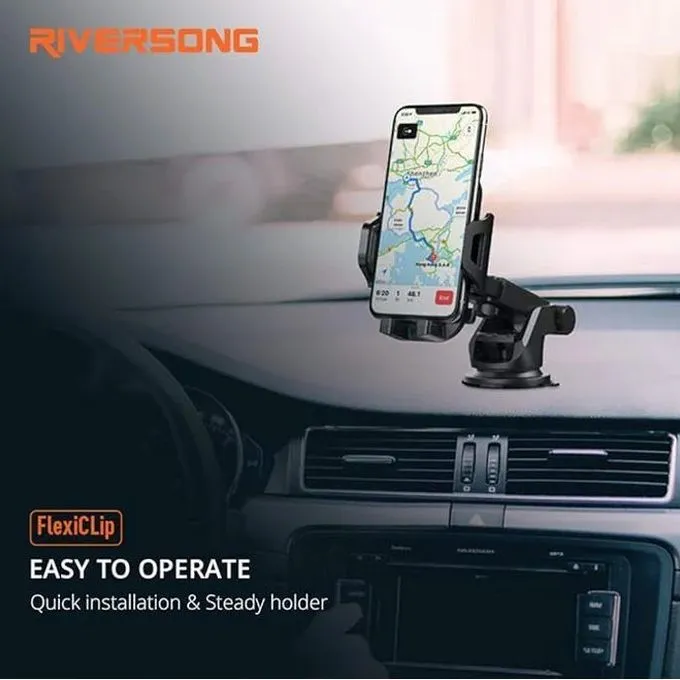 Support Voiture Riversong Flexiclip – Ventouse Robuste, Rotation 360 Support Voiture Riversong Flexiclip – Ventouse Robuste, Rotation 360°, Support Extensible et Universel