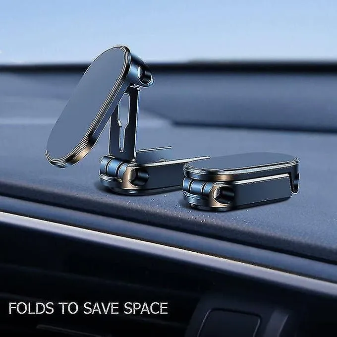 Support Support Magnétique Téléphone Voiture Pliable – Rotation 720°, 6 Aimants Puissants, Design Compact & Stable