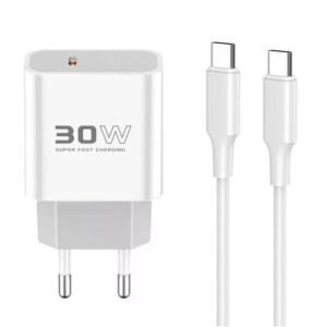 Konfulon C18C – Chargeur Original 30W Super Fast Charge Type-C vers Type-C