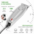 Tondeuse Kemei KM-1948 rechargeable écran LCD coupe cheveux et barbe précise