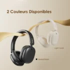 oraimo BoomPop Lite – Écouteurs Sans Fil Supra-Auriculaires ENC avec 60H d’Autonomie & Son Spatial 360°