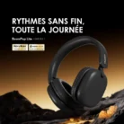 oraimo BoomPop Lite – Écouteurs Sans Fil Supra-Auriculaires ENC avec 60H d’Autonomie & Son Spatial 360°
