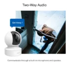 TP-Link Tapo C212 Caméra WiFi Panoramique 360° Inclinable Full HD avec Vision Nocturne, Détection de Mouvement et Audio Bidirectionnel