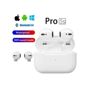 Écouteurs Sans Fil Bluetooth Pro 5S – Son Clair, Longue Autonomie & Boîtier de Recharge
