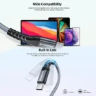 RIVERSONG Câble Hercules C6 USB-C vers USB-C 100W | Fast Charging, 1.2m Gray | 480Mbps Data Transfer