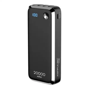 KONFULON A23S Power Bank 20000mAh avec câbles intégrés et écran LED