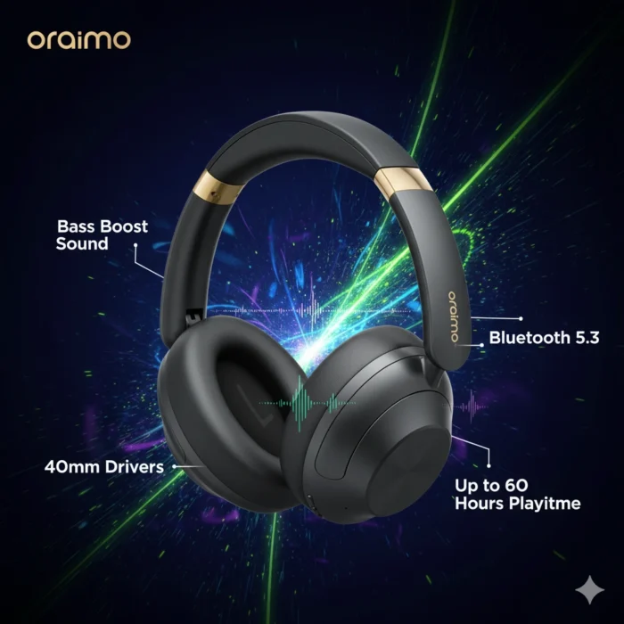 oraimo-boompop-pro-v5-4-confort Oraimo BoomPop Pro Casque Sans Fil ANC Hybride | Autonomie 82H, Bluetooth 5.4, HavyBass
