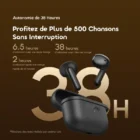 Oraimo SpaceBuds Air AirOTW-324S – Écouteurs Sans Fil Véritables 38h avec Localisateur Intelligent