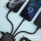 KONFULON A23S Power Bank 20000mAh avec câbles intégrés et écran LED